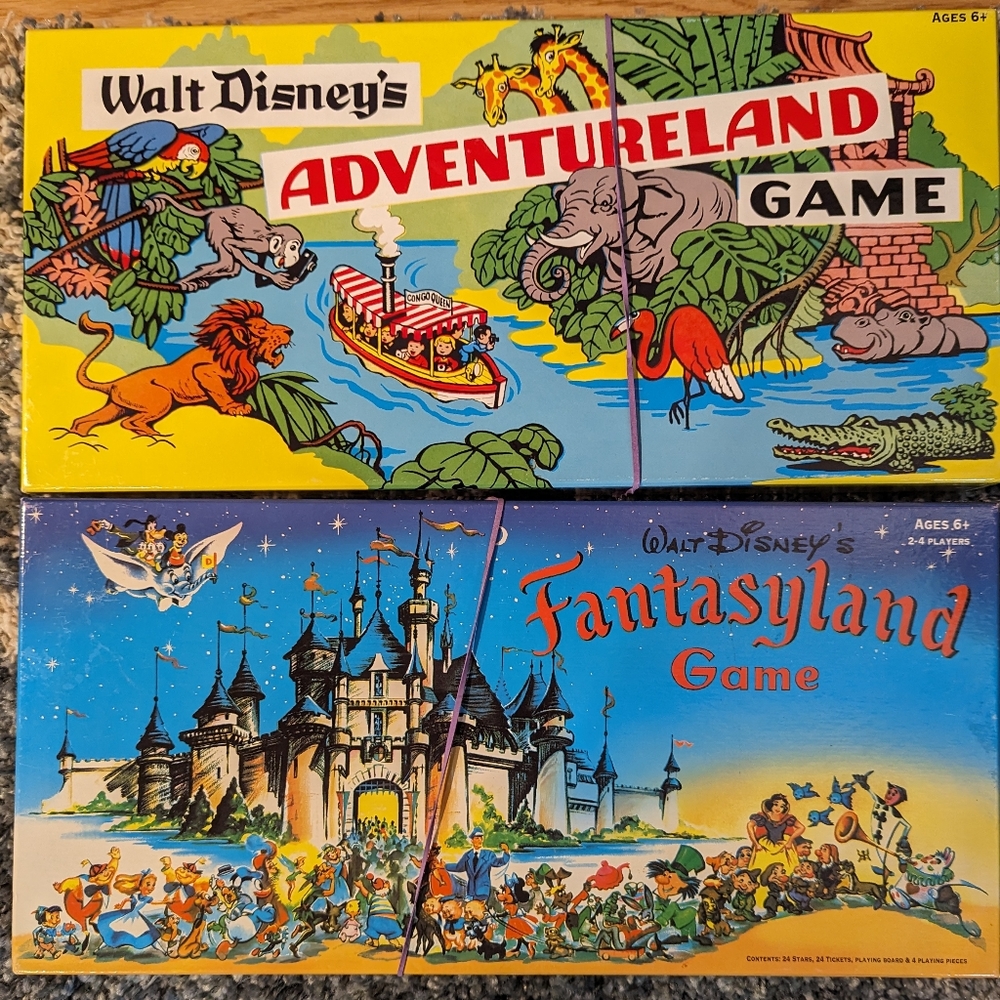 Walt Disney's Fantasyland and Adventureland board games
